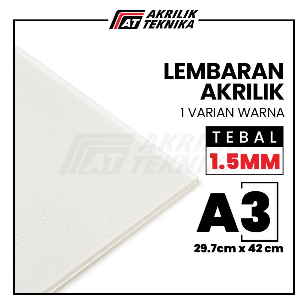 

Lembaran Akrilik A3 1.5mm / Acrylic Sheet Clear / Akrilik Bening