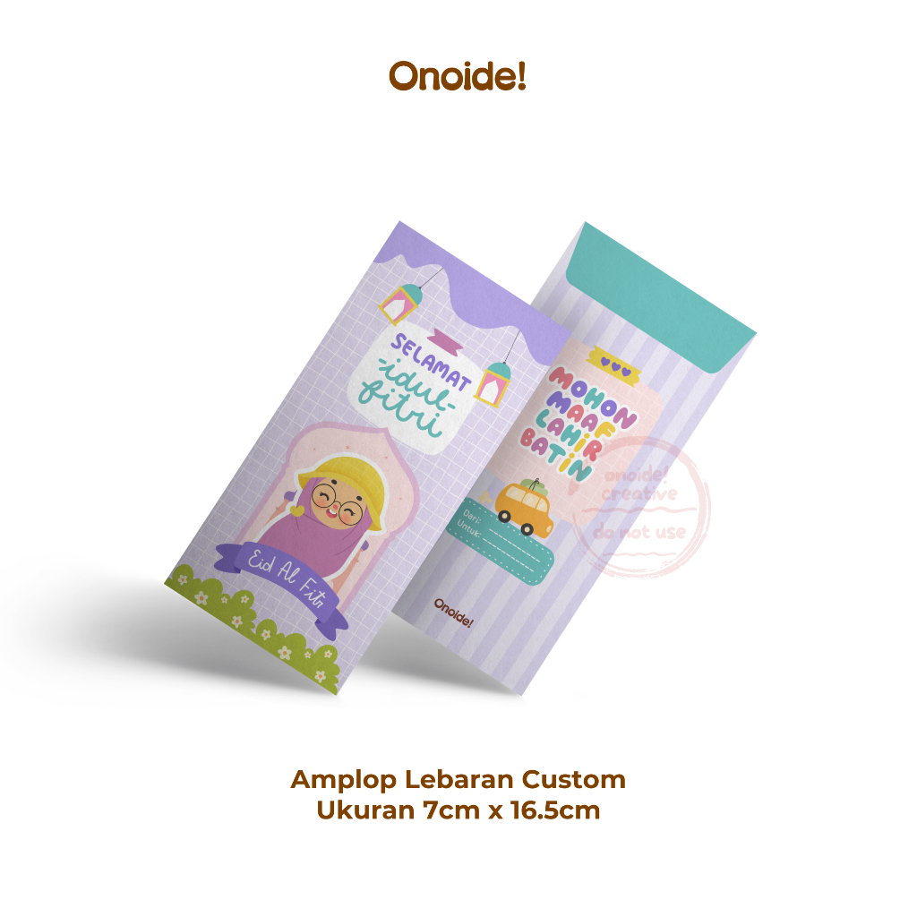 

Onoide! - Amplop Lebaran Lucu Unik Custom 1 Isi 5pcs Ukuran 7cm x 16.5cm
