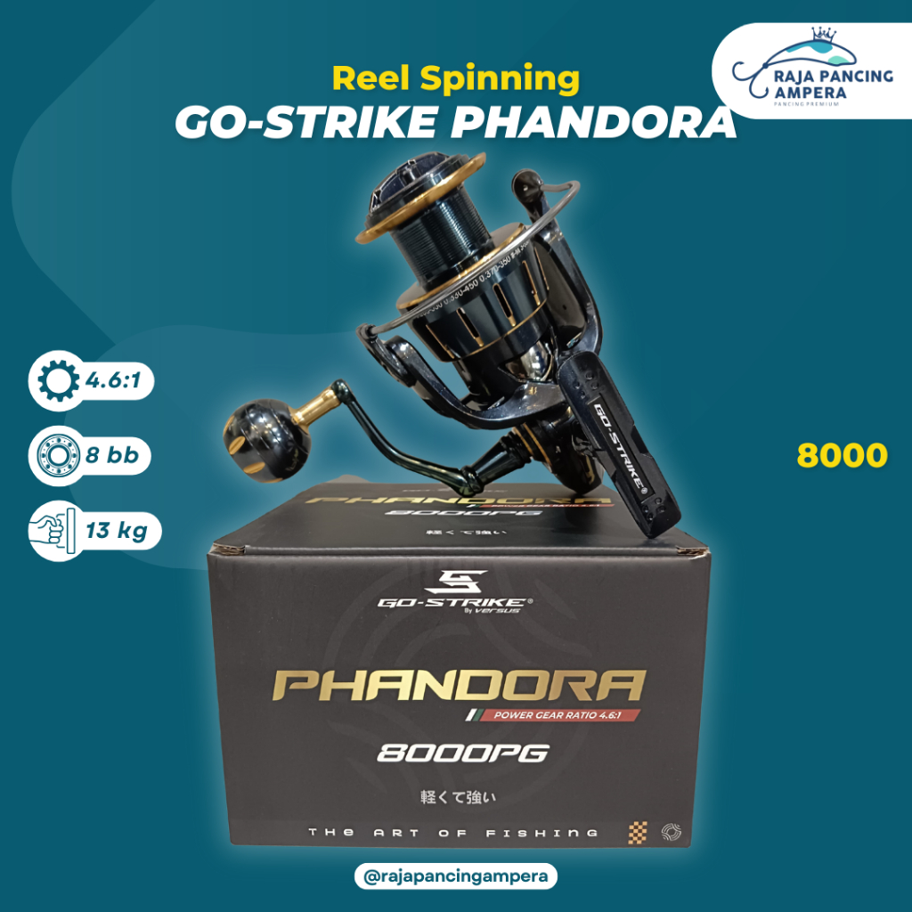 Reel Go-Strike Versus Phandora 8000 | Kerekan Pancing Laut Waterproof 8 BB