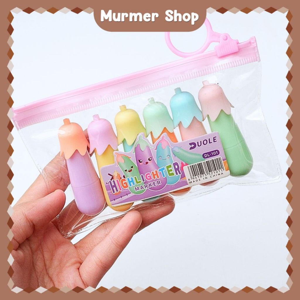 

Highlighter 3D Duole DL-101 Terong Textliner Penanda Halaman Buku