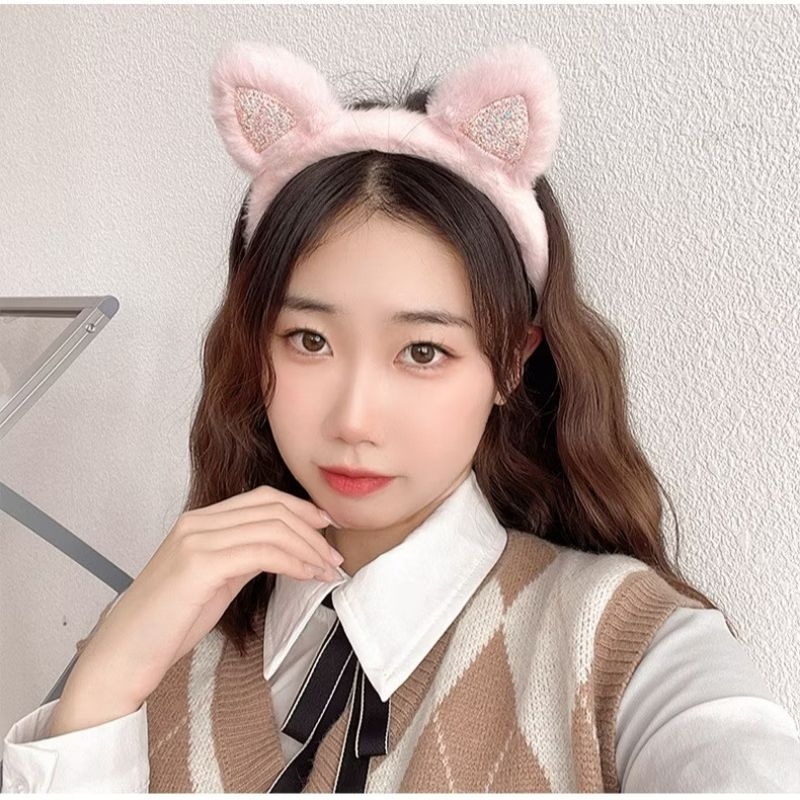 Bando Telinga Boneka/ bando telinga kucing/ Bando Lucu/ bando boneka