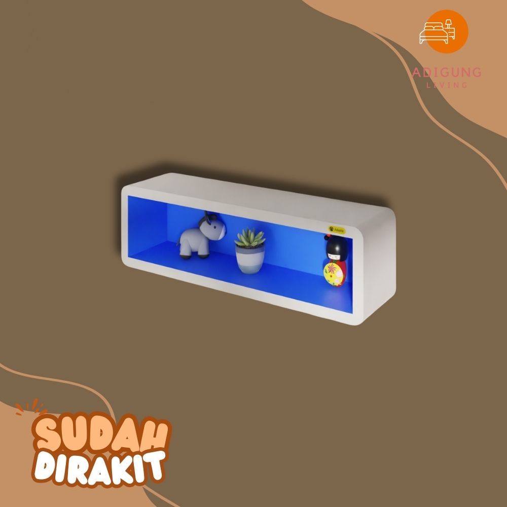 Rak Pajangan Dinding Kamar Minimalis Elegan - Rak Dinding Dekorasi Pajangan Mainan Minimalis-Rako-D1