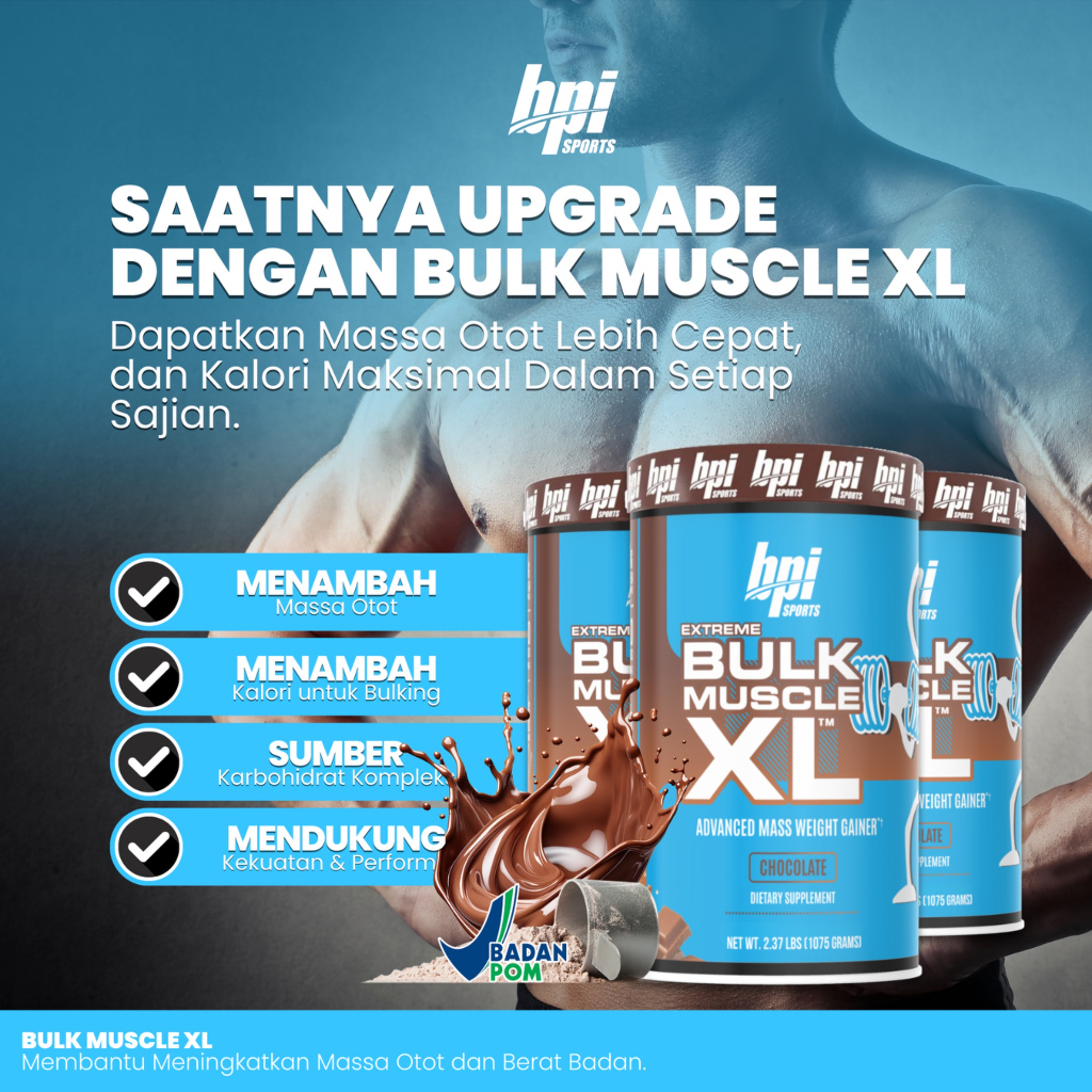 BPI Bulk Muscle XL 2lbs Weight Mass Gainer