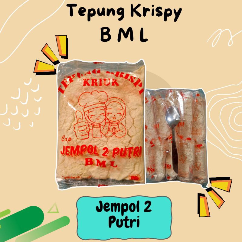 

(1 pack) Tepung Krispy Kriuk BML Jempol 2 Putri 10pcs x120 gram
