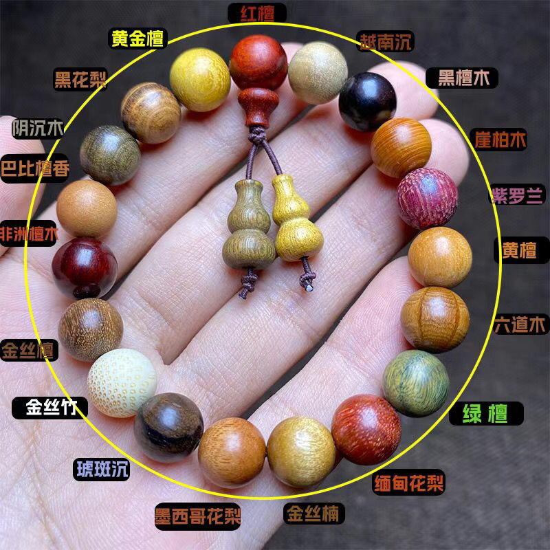 RKF13-04 Gelang Kayu Cendana Duobao 10mm