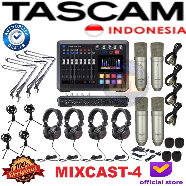 Paket Broadcast Tascam Mixcast 4 Paket Podcast Tascam Paket Streaming Tascam
