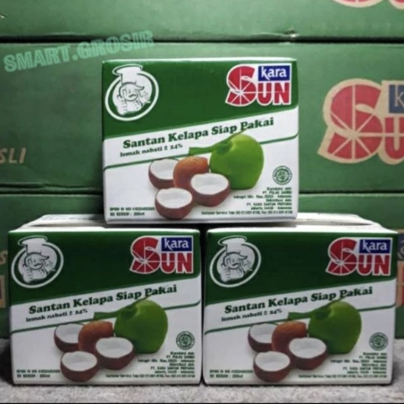 

SUN KARA SANTAN KELAPA ASLI SIAP PAKAI 200ML [PAKET 1DUS X12PC]