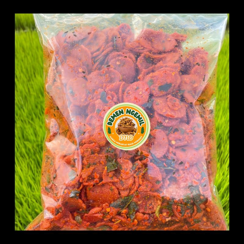 

1 Kilogram Sosis Goreng Crispy Pedas Daun Jeruk Demen Ngemil