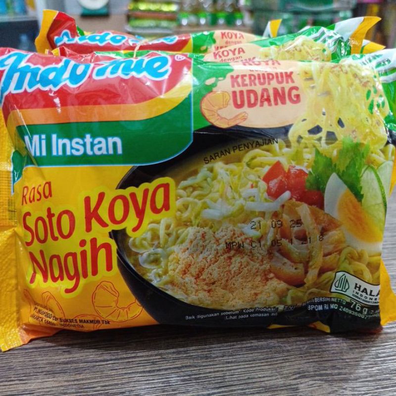 

Indomie Soto Koya Pedas Nagih 76 Gr Isi 5 Bks