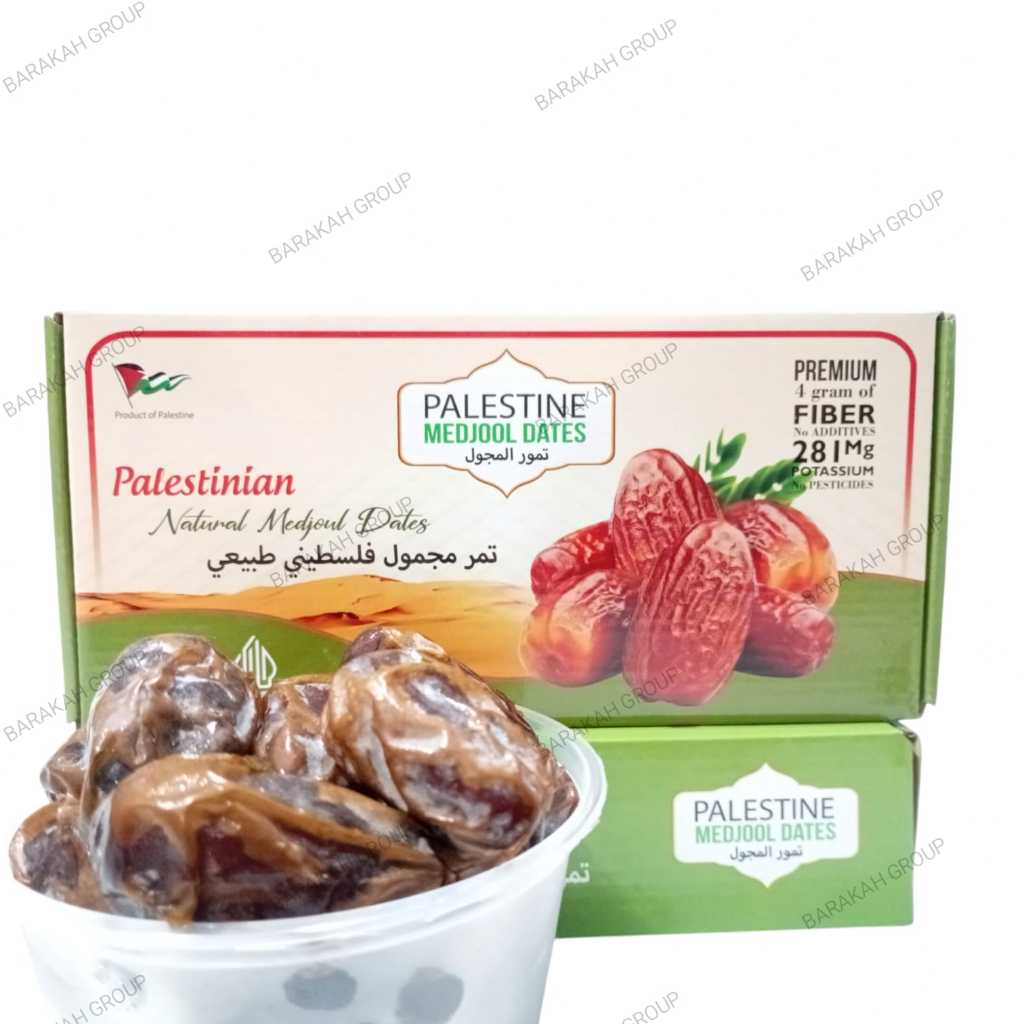 

Kurma Medjool Palestine Jumbo Premium 500gram Kemasan Dus