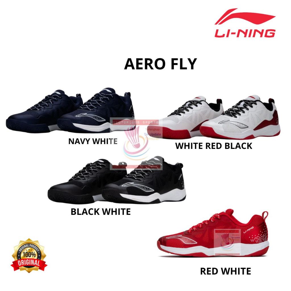 SEPATU LINING BADMINTON BULUTANGKIS LINING AERO FLY ORIGINAL