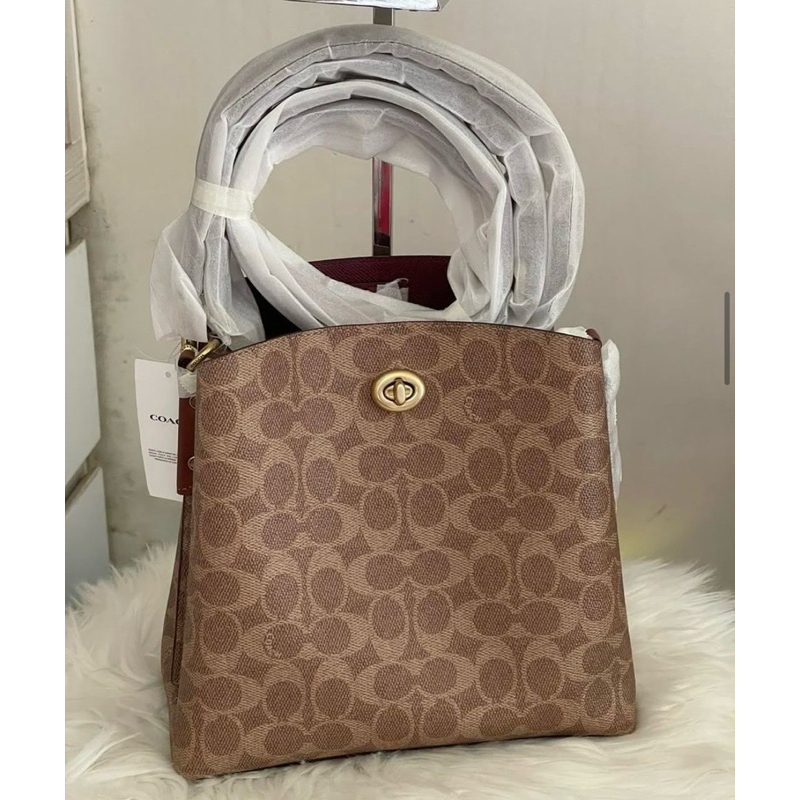 Coach Willow Bucket Bag Signature Tan Rust