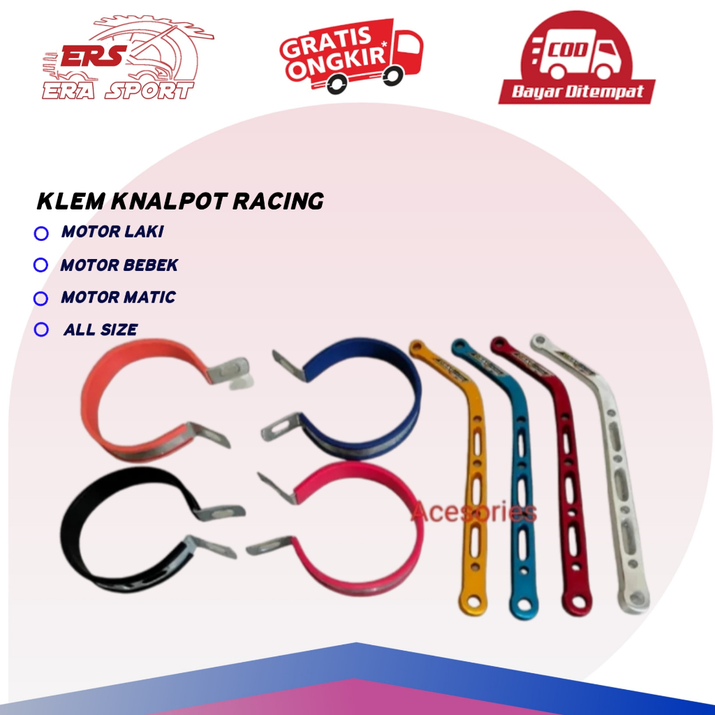 KLEM KNALPOT RACING KLEMAN BREKET KNALPOT RACING PLUS KLEMAN PANGKON L KNALPOT