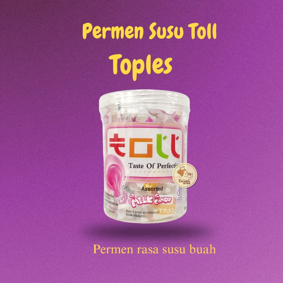 

PERMEN SUSU TOLL/PERMEN SUSU BUAH KEMASAN TOPLES