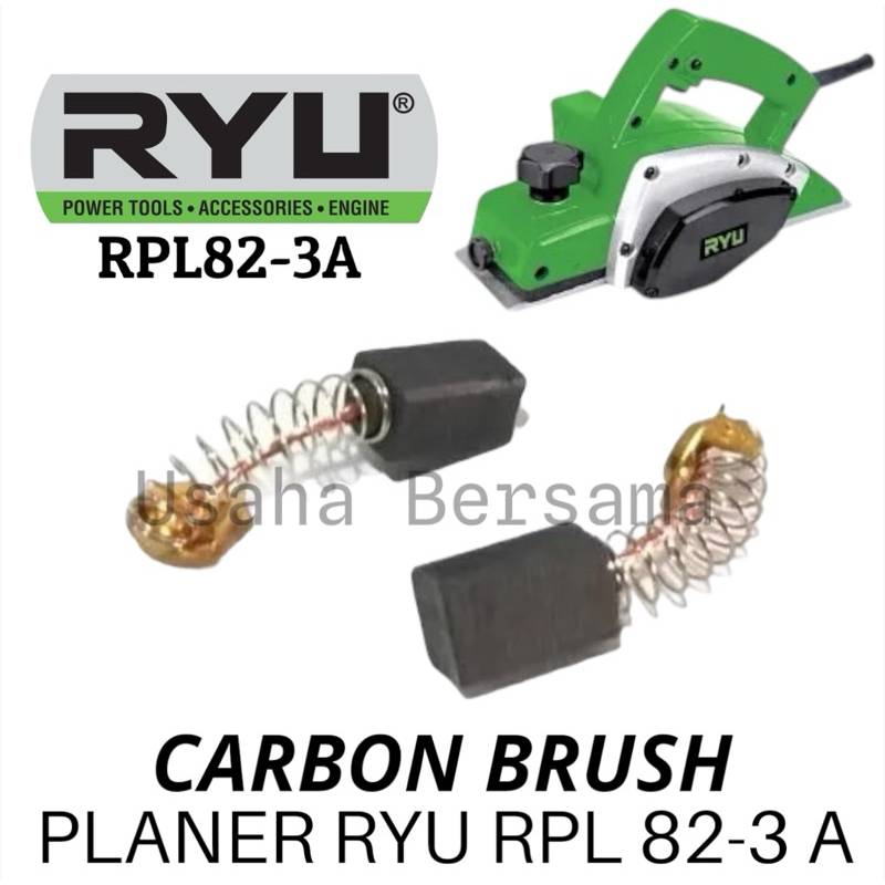 BROSTEL PLANER RYU RPL82-3A / CARBON BRUSH MESIN KETAM SERUT RYU RPL 82-3 A KUL KOLBOSTER ARANG