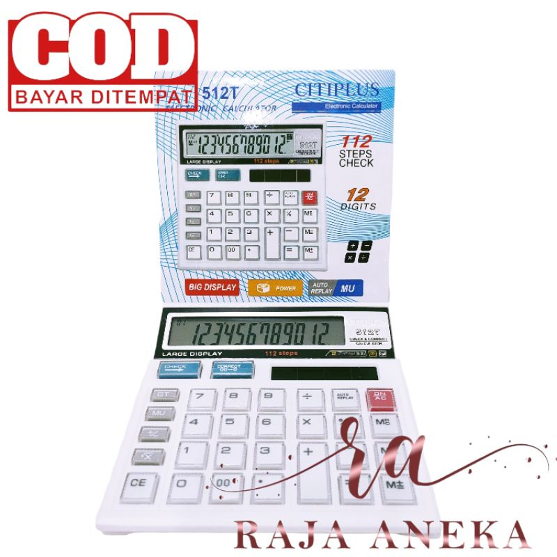 

KALKULATOR KINCIZEN 512T 12 Digit PUTIH ELEGANT MURAH GAMPANG DI GUNAKAN CITIPLUS 512