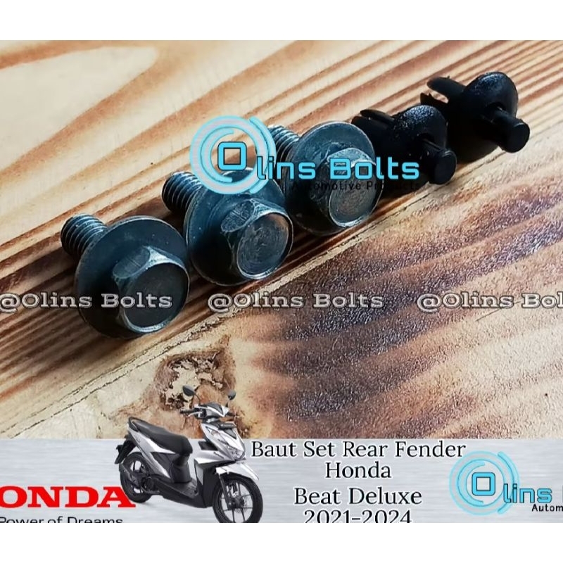 Baut Set Spakbor Belakang Honda Beat Deluxe K1A 2021-2024 Baut Set Spakbor Belakang Honda Beat Delux