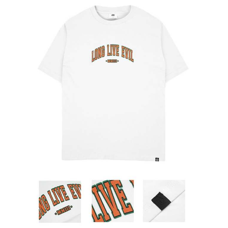 EVIL ARMY T-SHIRT - TSOS FLICK A25 WHITE