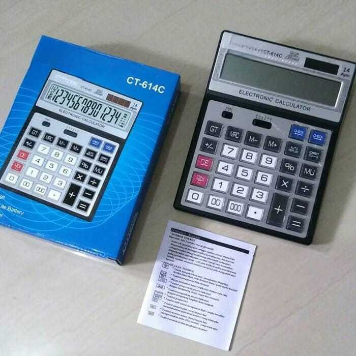 

Pus Kalkulator SDC 614-C Tombol Besar Mika 14 Digit 2 Power SDC 614C 14 DIGIT CEK ULANG CT