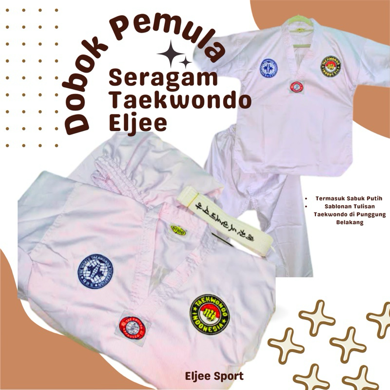 (READY STOCK) Dobok / Seragam Taekwondo Pemula Eljee Sport