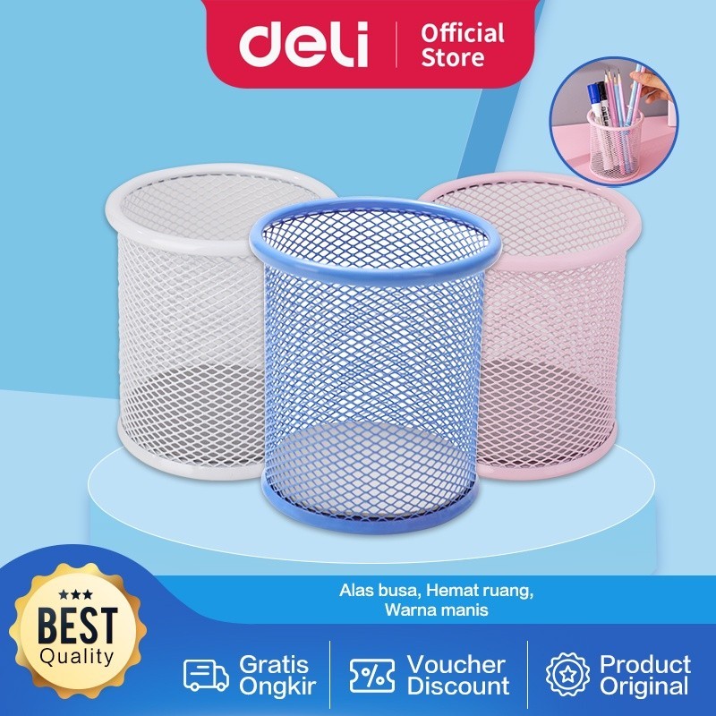 

TBMO Deli Tempat Alat Tulis berbahan Metal 91*98mm E9153