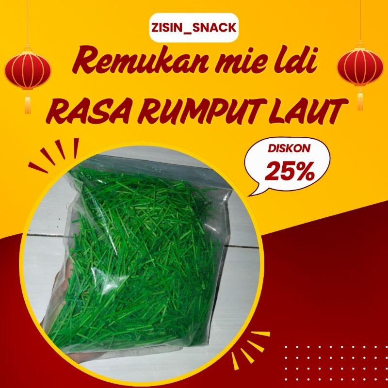 

Remukan mie lidi rasa rumput laut - Remukan mie lidi