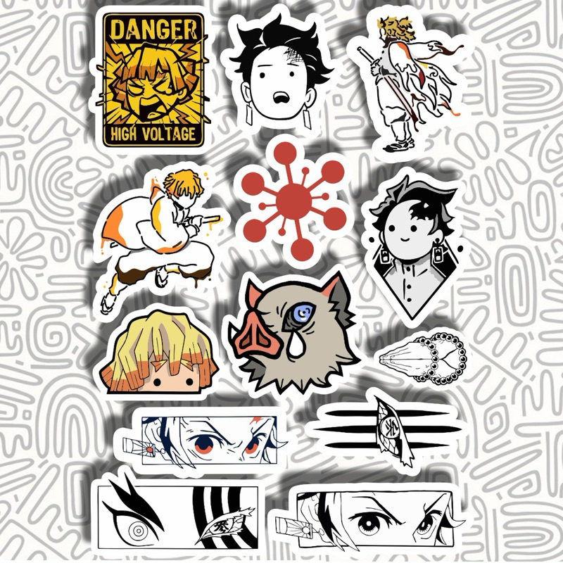 

Sticker Kimetsu No Yaiba || stiker anime tanjiro zenitsu