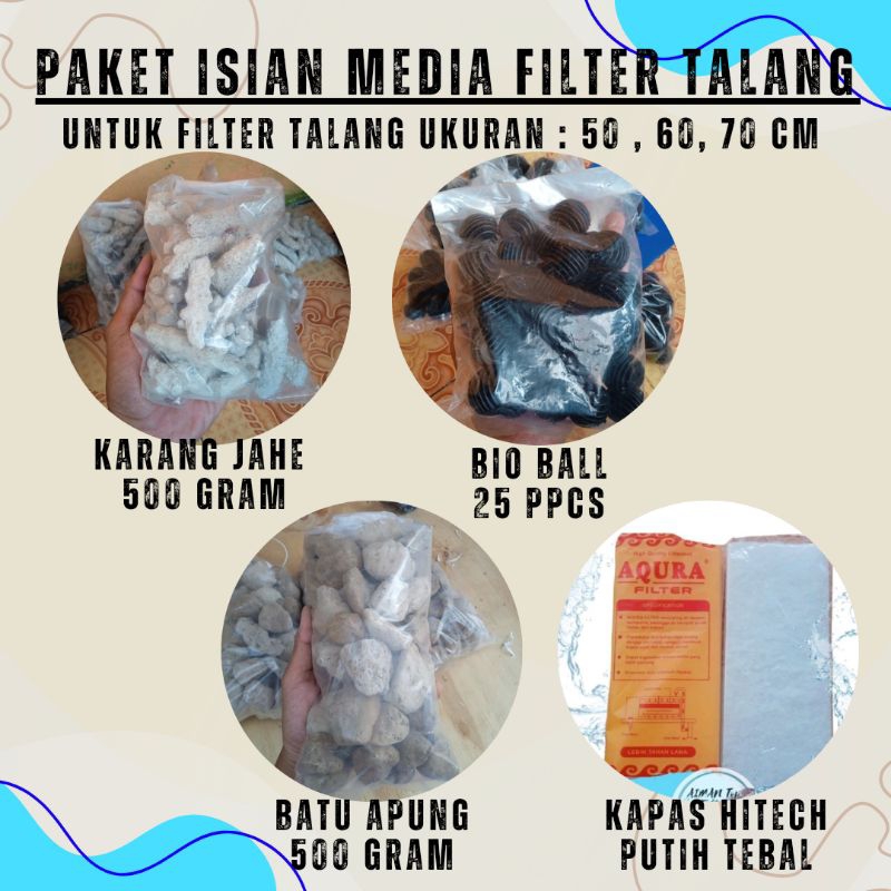 MEDIA FILTER TALANG UKURAN 50 CM, 60 CM, 70 CM