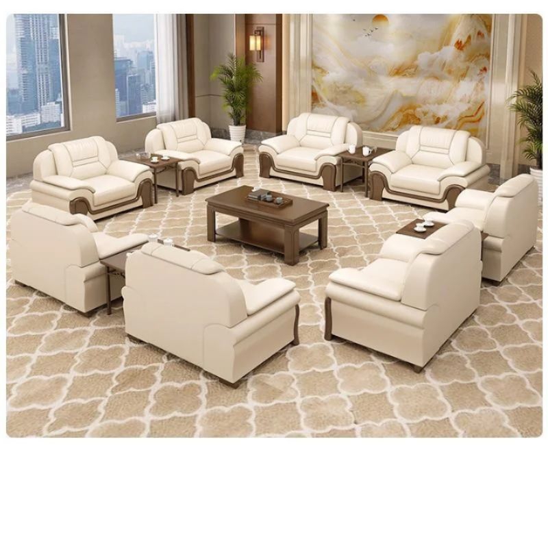 Sofa kantor modern 8 kursi set meja ruang tamu