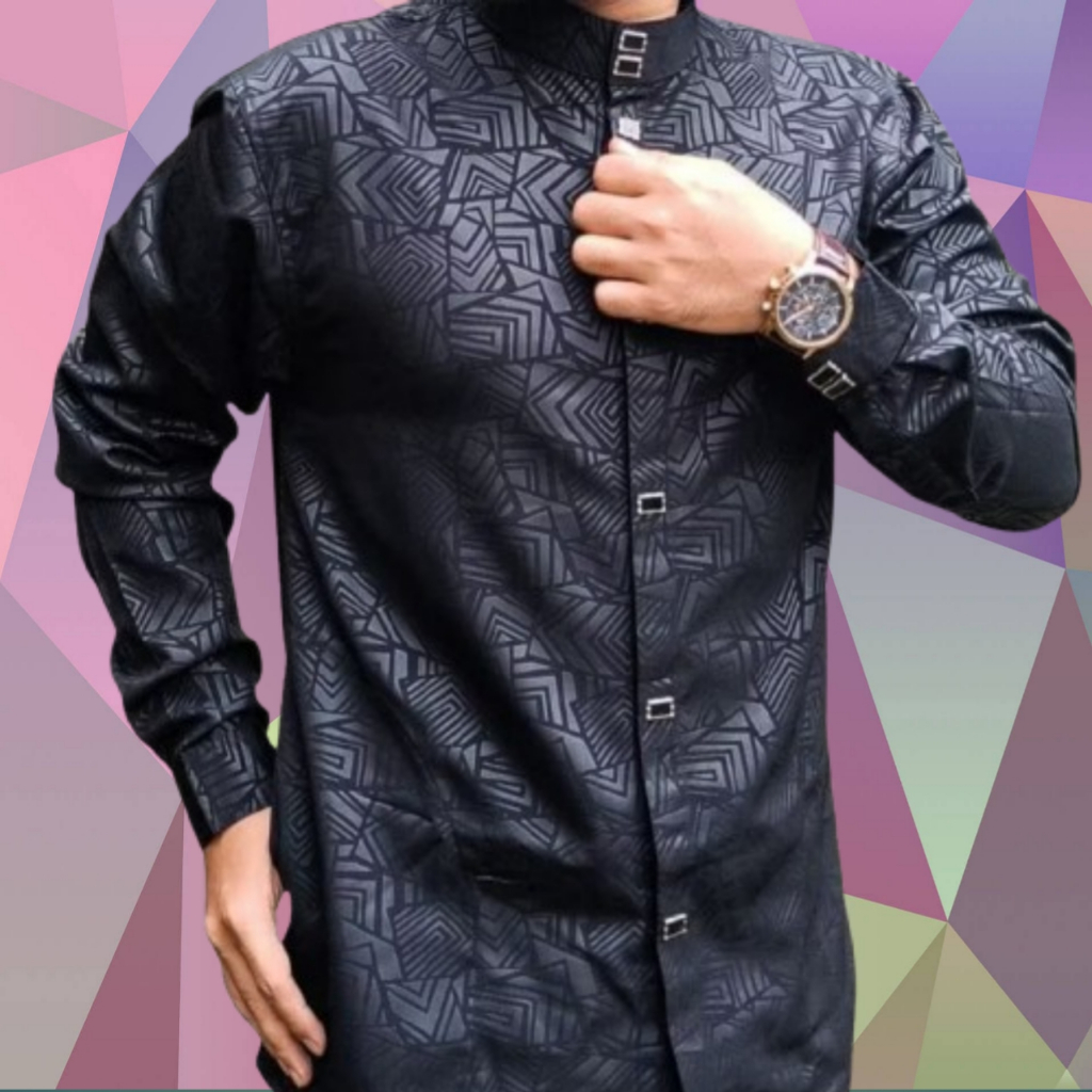 Kemko sultan original embos baju koko muslim pria dewasa