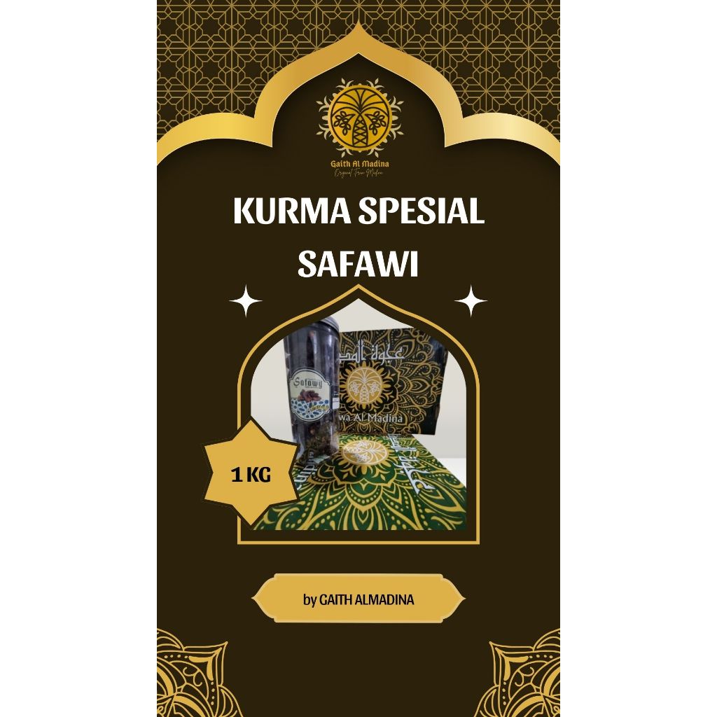 

Kurma Safawi 1Kg Gaith Almadina Premium High Quality Asli Madina
