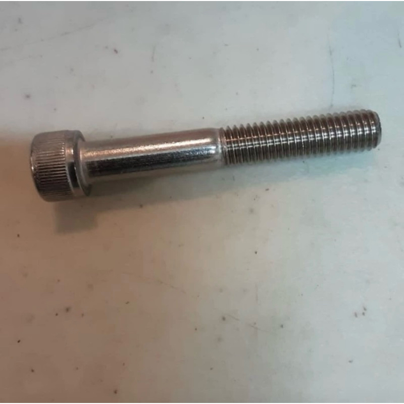 Baut L stainless halfdrat M8x60mm