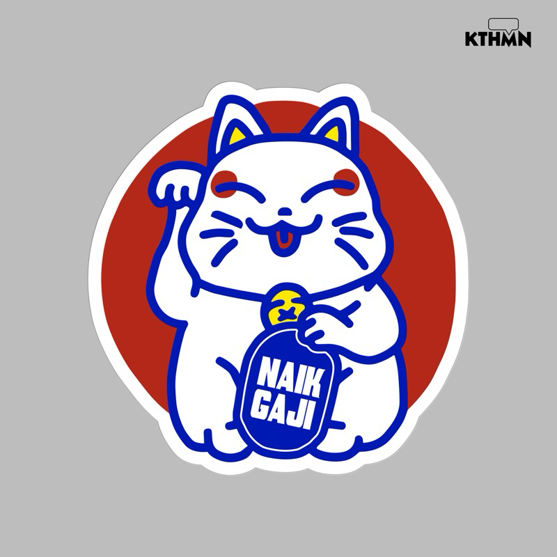 

Neko Naik Gaji - Vinyl Sticker | SS - 101