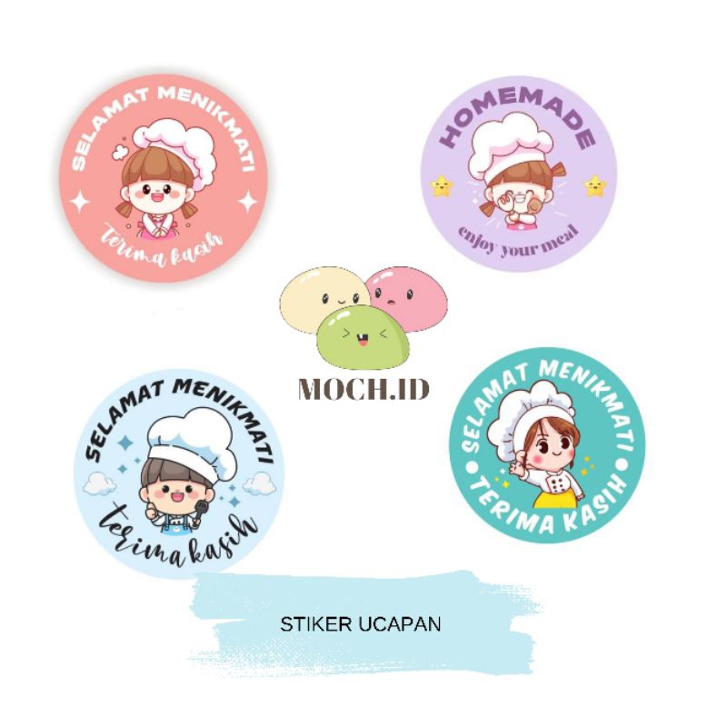 

50 Pcs Sticker Thankyou & Selamat Menikmati Hampers Ucapan Terima Kasih Murah