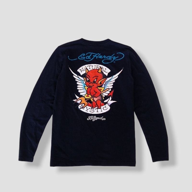 Ed Hardy Devil Mytic Hollywood Long Sleeve Tee ( Second/Bekas )