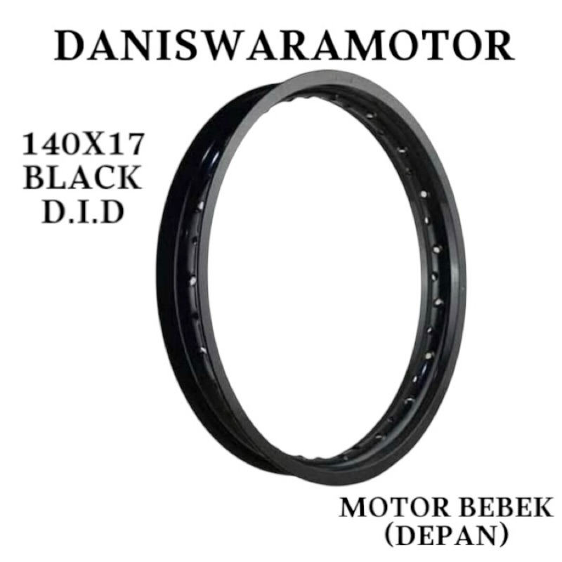 DAUN LINGKAR VELG DEPAN 140x17 SUPRA GRAND REVO KPH FITNEW BLACK DID