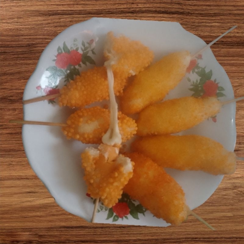 

corndog mini vakum + toping