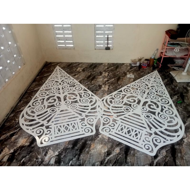 dekorasi pelaminan / rumah motif gunungan kayon