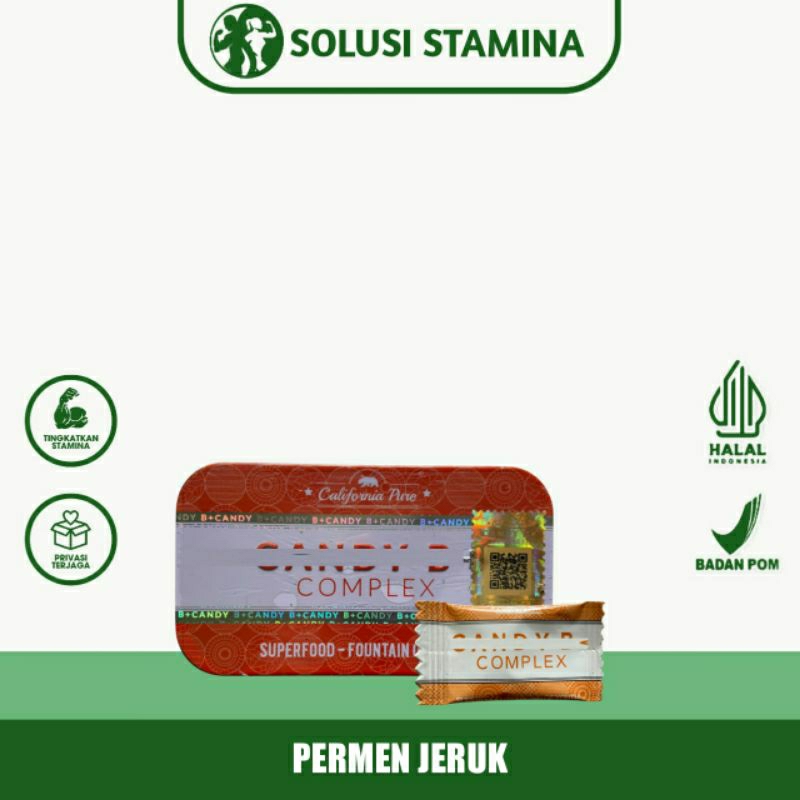 

Permen Jeruk B+ Superfood Fountain Permen Complex - 1 Kaleng Isi 12 Permen