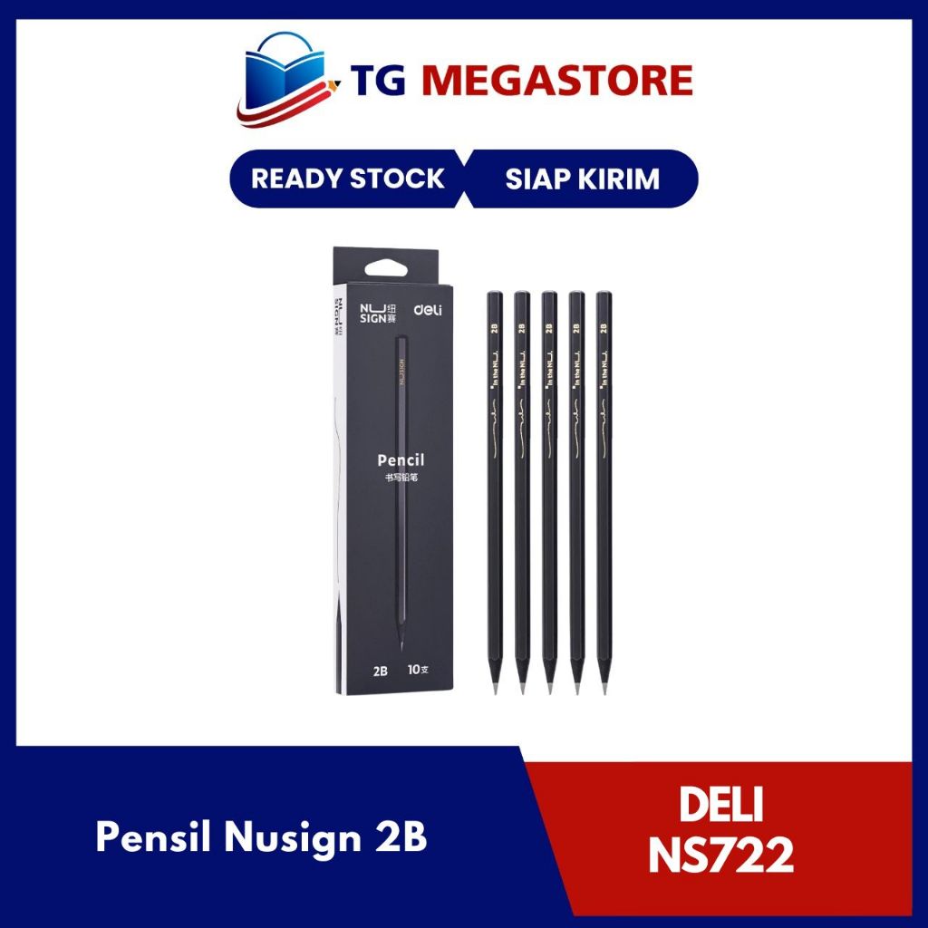 

Pensil Deli Nusign 2B Design Elegan Nyaman Di Genggam - NS722-2B