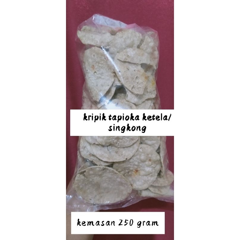 

Keripik tapioka ketela/singkong gurih crispy kemasan 250 gram