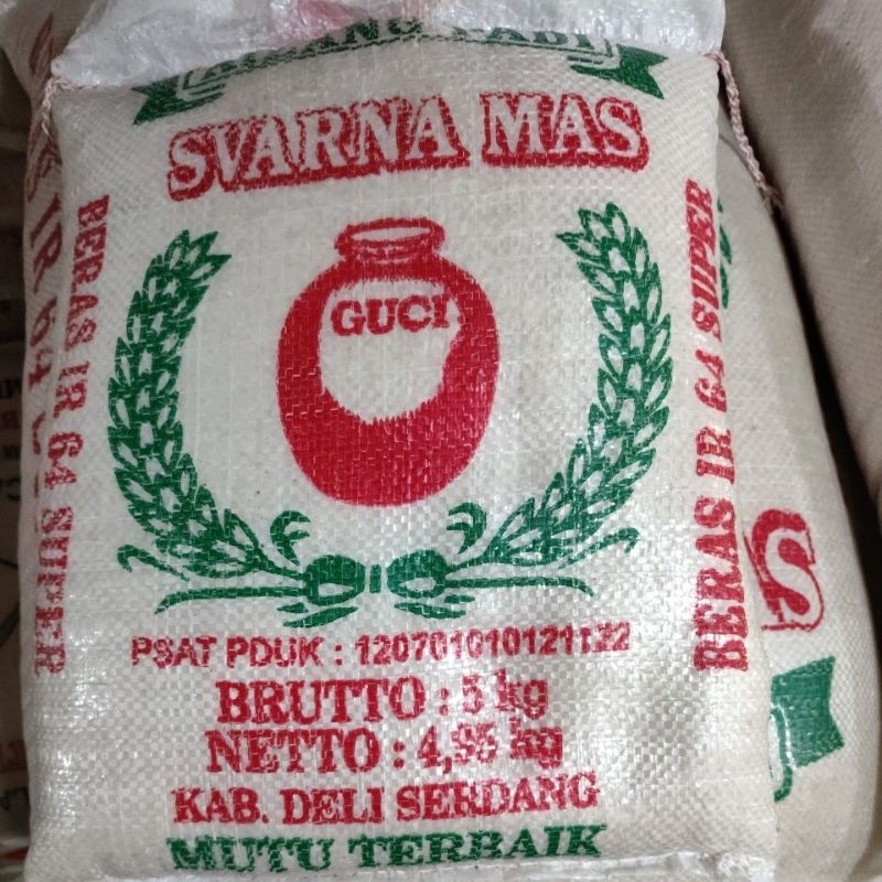 

BERAS GUCCI SVARNA MAS 5 KG PROD. DELI SERDANG