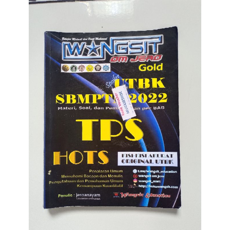 Wangsit Om Jero GOLD TPS UTBK Original 2022/ Buku TPS SNBT 2022