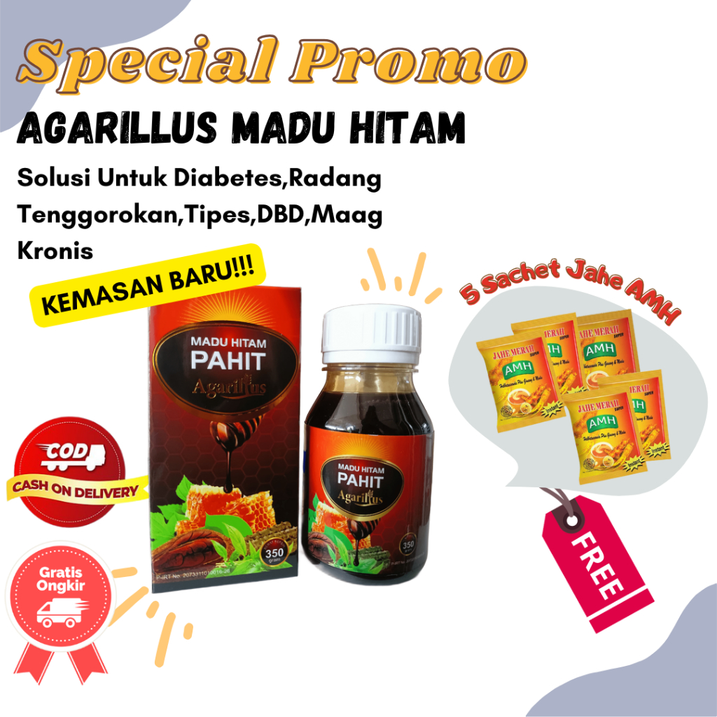 

SPESIAL PROMO Agarillus Madu Hitam Pahit | Membantu Penyakit Diabetes, Maag | 100% Herbal Alami