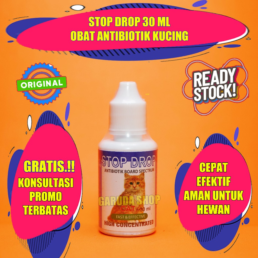 OBAT KUCING SAKIT FLU DEMAN ANTIBIOTIK ANAK KUCING STOP DROP