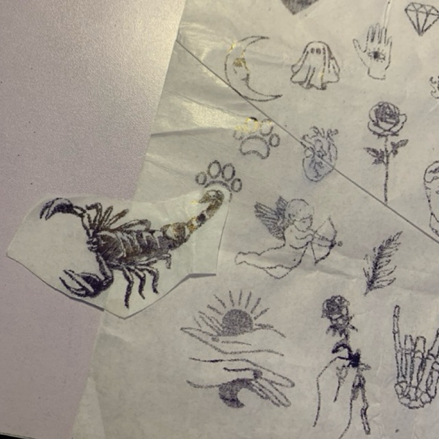 Custom kertas stencil tato ukuran a4 bebas pilih gambar