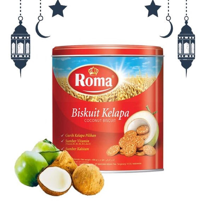 

Roma biskuit kelapa berat 345g