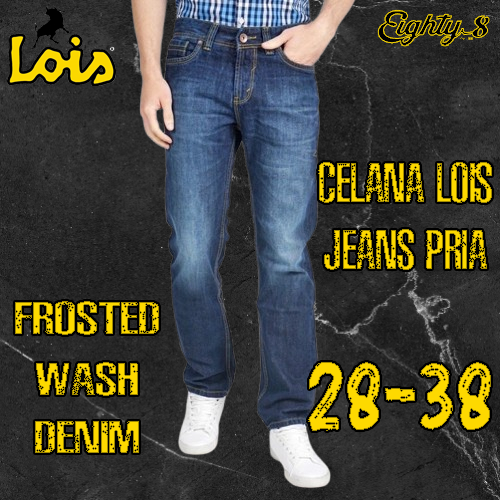 Celana Lois Jeans Panjang Pria Original CFS371C Straight Cut