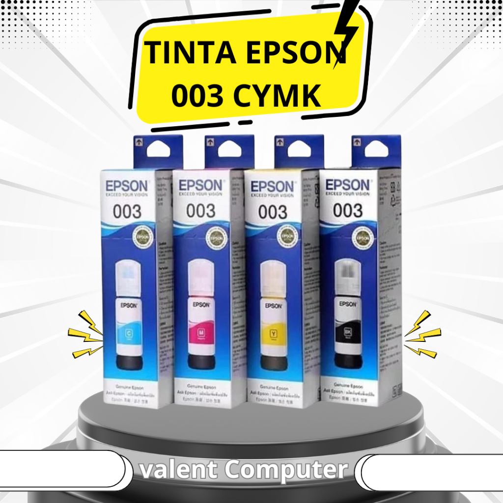 TINTA EPSON 003 FOR L3210 L3110 Black Cyan Magenta Yellow