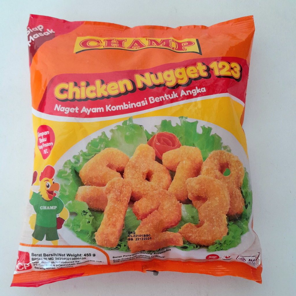 

CHAMP chicken nugget 123 450gr